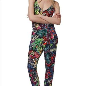 Topshop Tropical Jungle Print Romper Jumpsuit Size 6